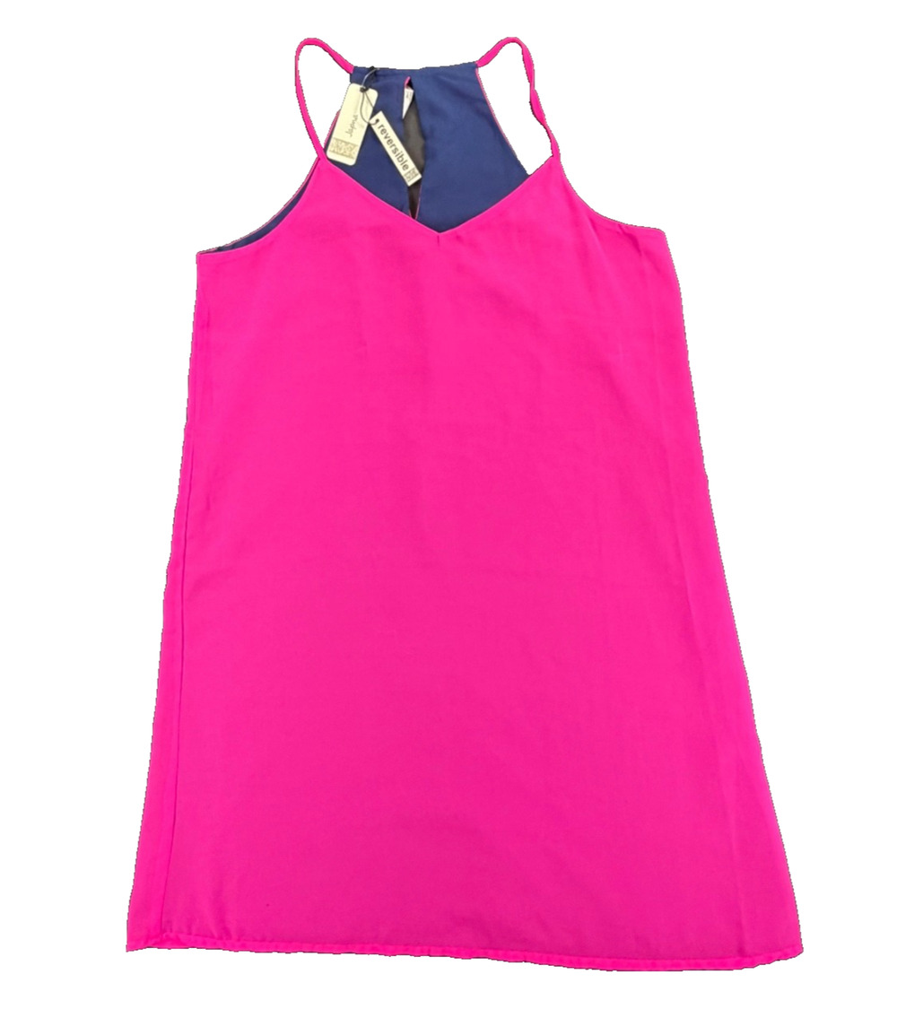 Japna Dress in Hot Pink / Navy Blue (Women's L) - Reversible!